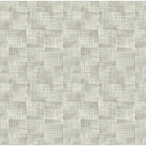 A-Street Prints Ting Taupe Lattice Wallpaper Sample