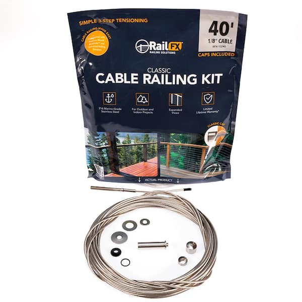 RAILFX Classic 40 ft. Stainless Steel Cable Kit for Cable Railing System