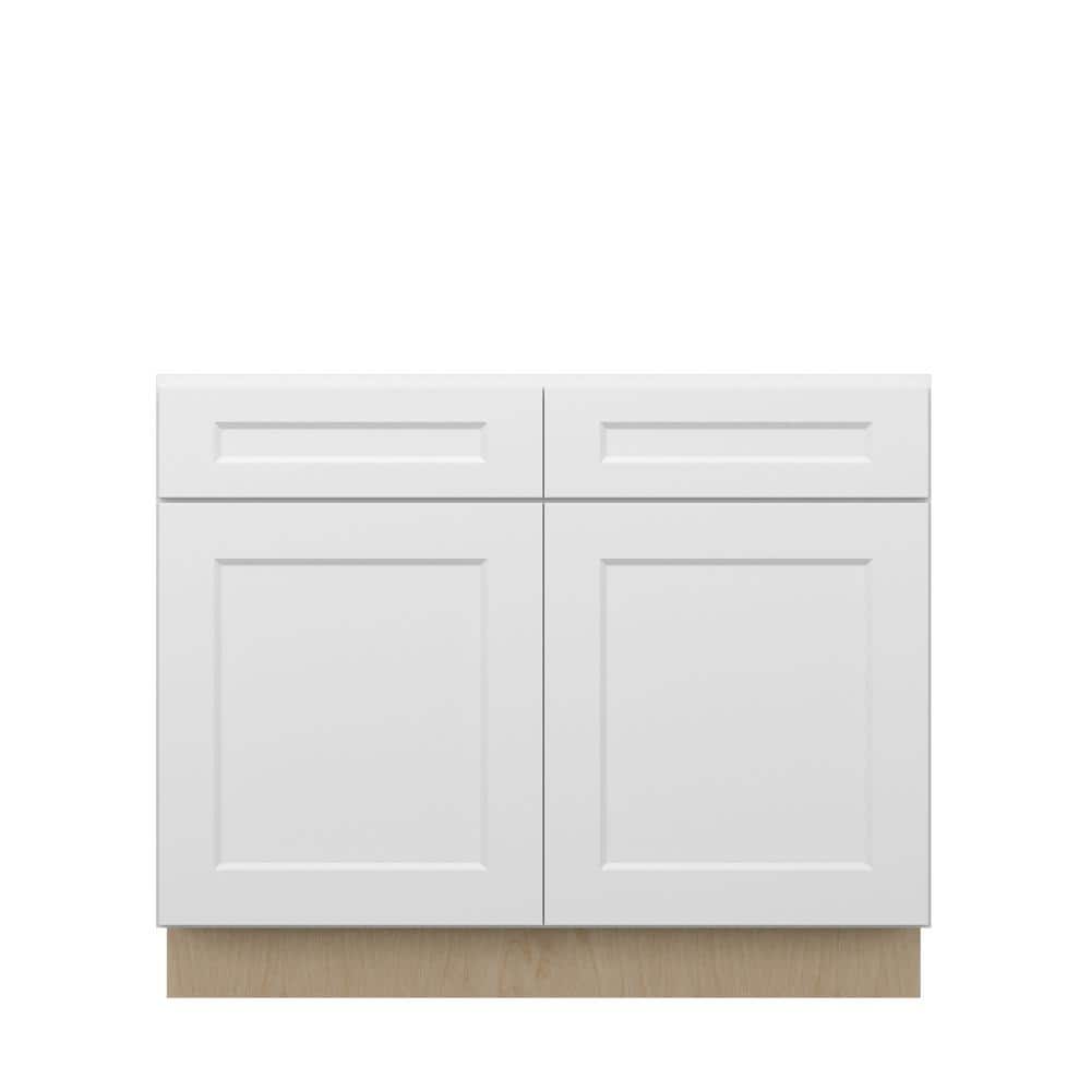 Norfolk Shaker 42 in. W x 34.5 in. H x 24 in. D in Painted White Plywood As