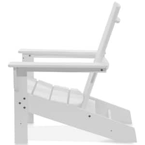 Aria White Recycled Plastic Modern Adirondack Chair