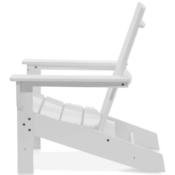 Aria White Recycled Plastic Modern Adirondack Chair