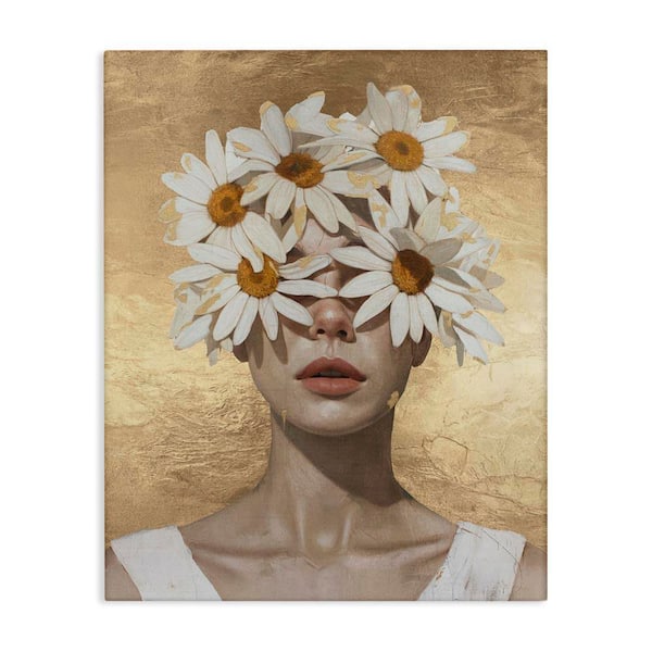 Stupell Industries Daisy Adorned Woman by Svetlana Aleynikova Unframed People Graphic Art Print 40 in. x 30 in.