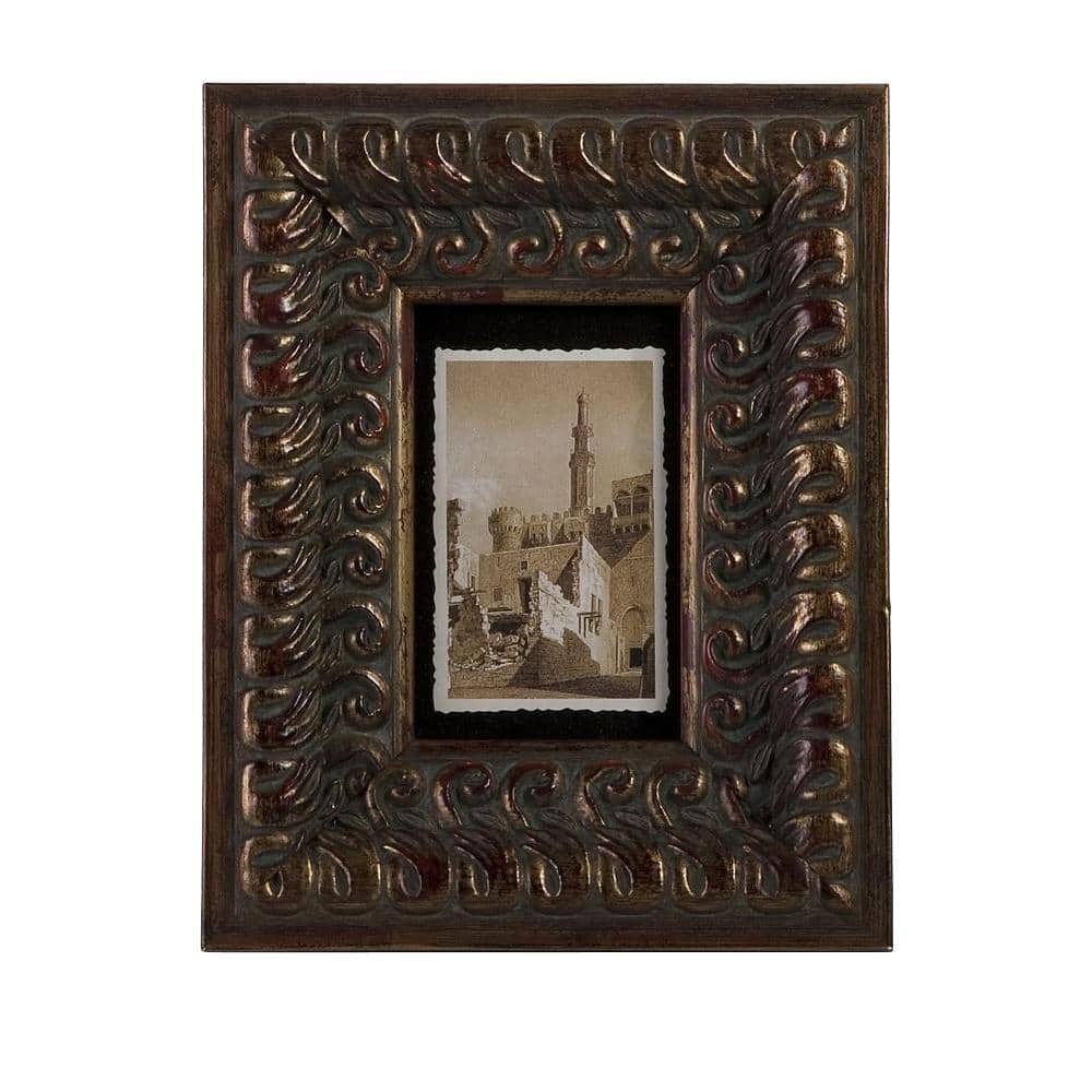 Lenor 1-Opening 4 in. x 6 in. Brown Picture Frame