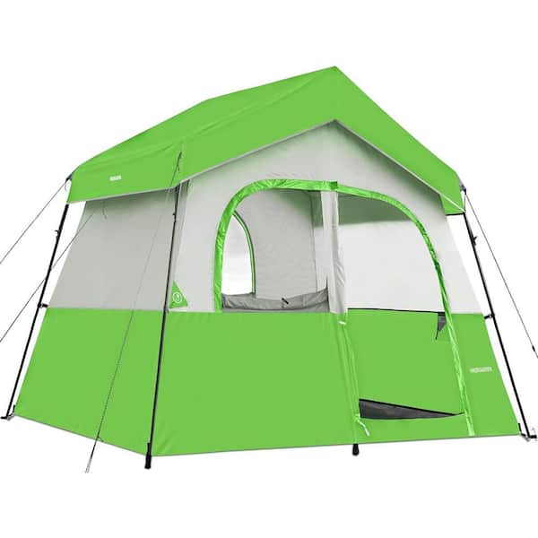 Unbranded 6 Person Camping Tent - Portable Easy Set Up Family Tent for Camp, Windproof Fabric Cabin Tent Outdoor