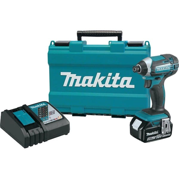 Makita 18-Volt LXT Lithium-Ion Cordless 1/4 in. Impact Driver Kit with 3.0 Ah Battery, Rapid Charger and Hard Case