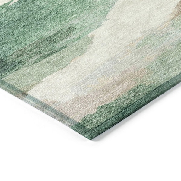 Chantille Machine Washable Indoor/Outdoor Abstract ACN2259 Green 5 ft. x 7 ft. 6 in. Area Rug