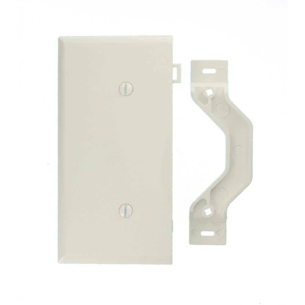 White 1-Gang Blank Sectional Wall Plate