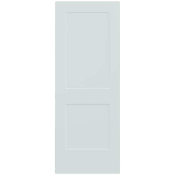 JELD-WEN 30 in. x 80 in. Monroe Light Gray Painted Smooth Solid Core Molded Composite MDF Interior Door Slab