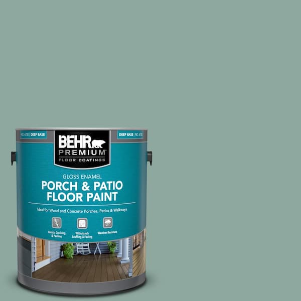 BEHR PREMIUM 1 gal. #S430-4 Green Meets Blue Gloss Enamel Interior/Exterior Porch and Patio Floor Paint