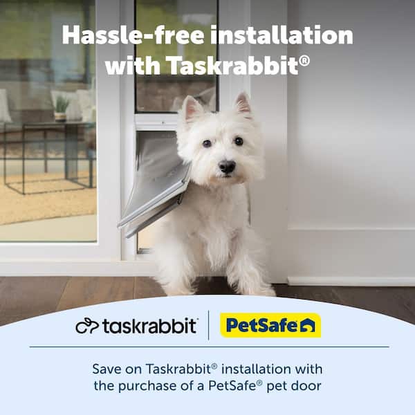 PetSafe 10-3/8 in. x 15-3/8 in. Large Wall Entry White Plastic Pet