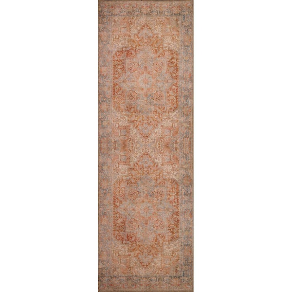 MILLERTON HOME Cayetana Rust 2 ft. x 8 ft. Transitional Moroccan Machine Washable Runner Rug