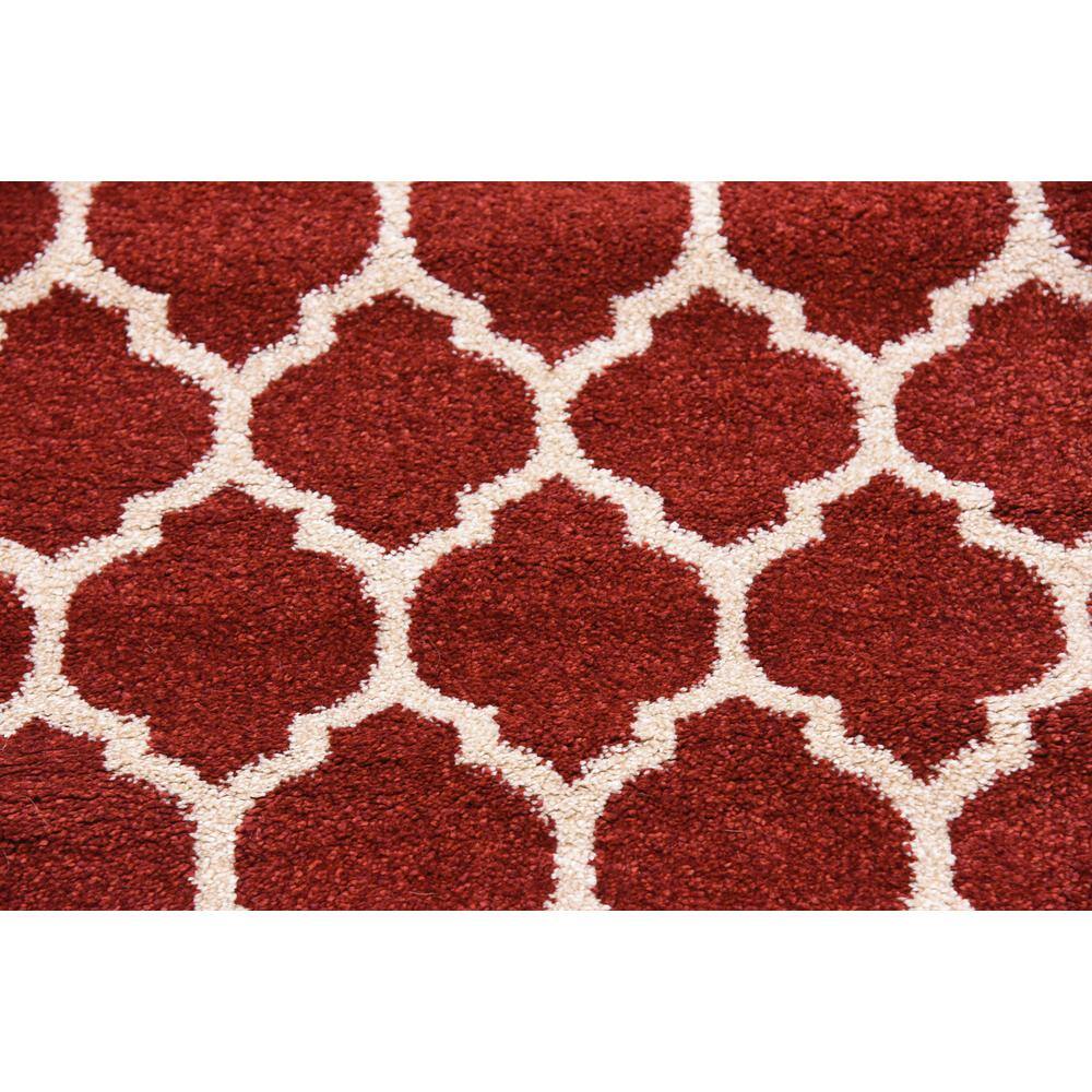 Rectangular Red Trellis Synthetic Indoor Area Rug