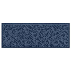 Waterhog Boxwood Navy 30 in. x 97 in PET Polyester Indoor Outdoor Runner