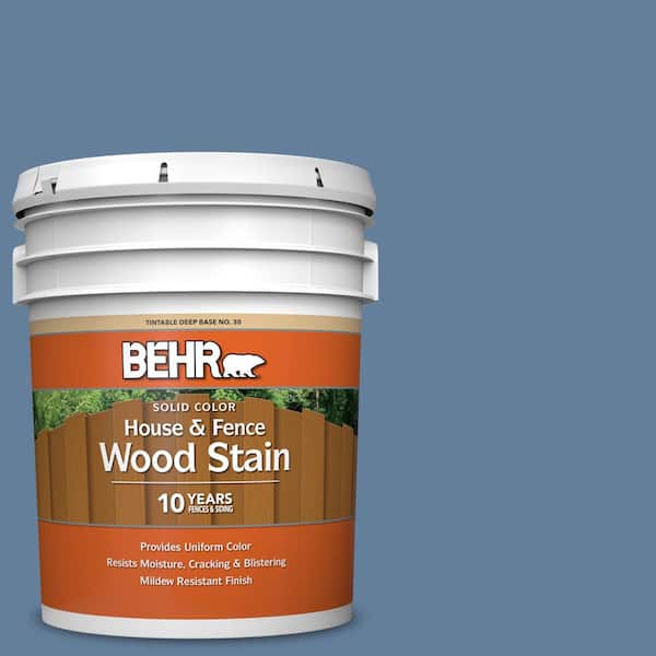 BEHR 5 gal. #ICC-74 Provence Solid Color House and Fence Exterior Wood Stain