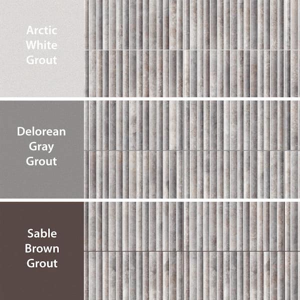 Merola Tile Rubik Greige 5-7/8 in. x 11-3/4 in. Ceramic Wall Tile