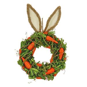 National Tree Company 16 " White Bunny Floral Wreath EG79 ...