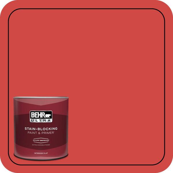 BEHR ULTRA 1 qt. #P170-6 Race Car Stripe Extra Durable Flat Interior Paint & Primer