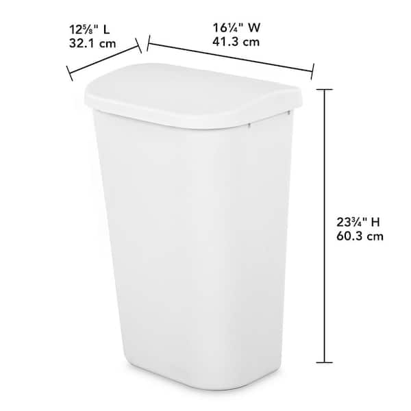 Sterilite 11.3 Gallon Lift Top Lid Wastebasket Kitchen Trash Can