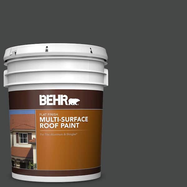 5 gal. #PPU26-23A Dark Secret Flat Multi-Surface Exterior Roof Paint