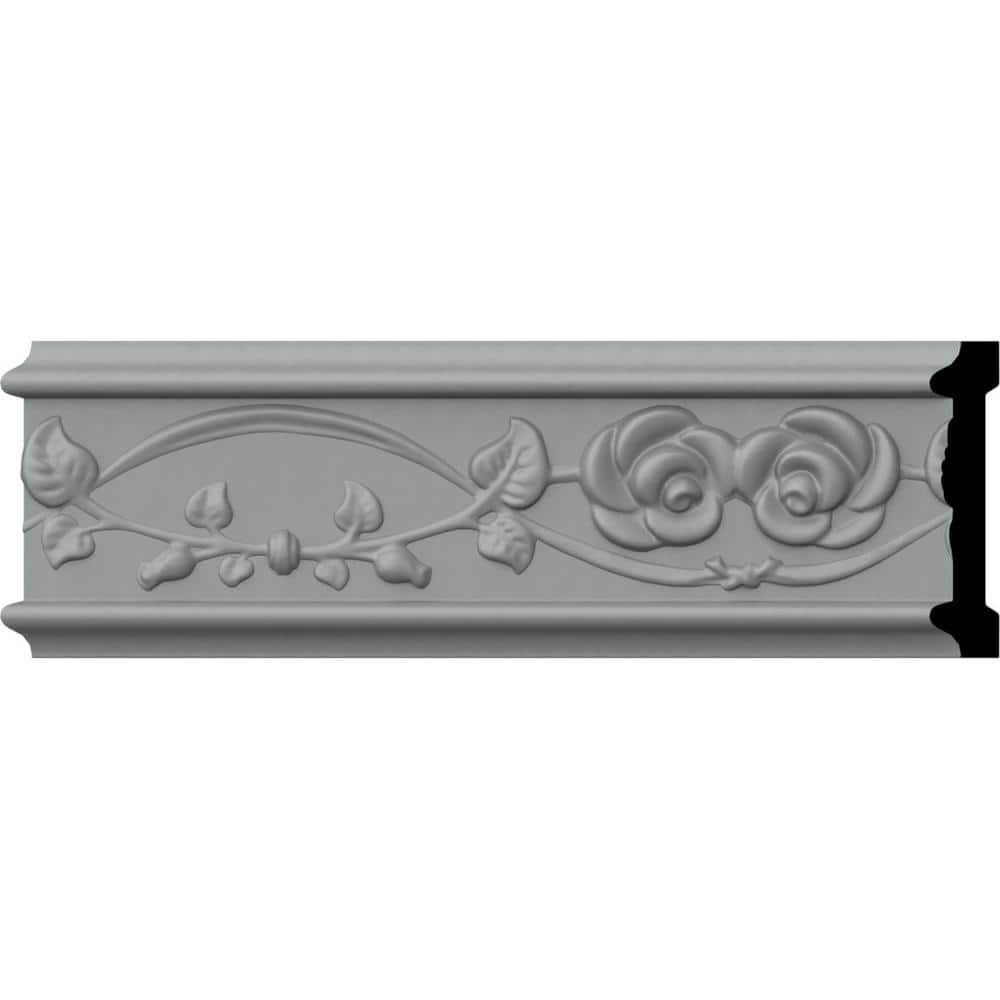 White Primed Polyurethane Rose Chair Rail Moulding