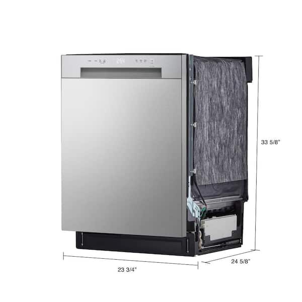 LG 24 in. Stainless Look Front Control Dishwasher with Stainless Steel Tub  and SenseClean LDFC2423V - The Home Depot