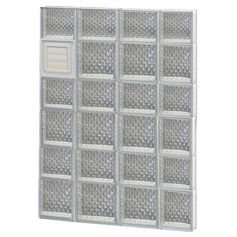 Clearly Secure 27 In X 40 5 In X 3 125 In Frameless Diamond Pattern   Clearly Secure Glass Block Windows 2842sdpdv 64 1000 