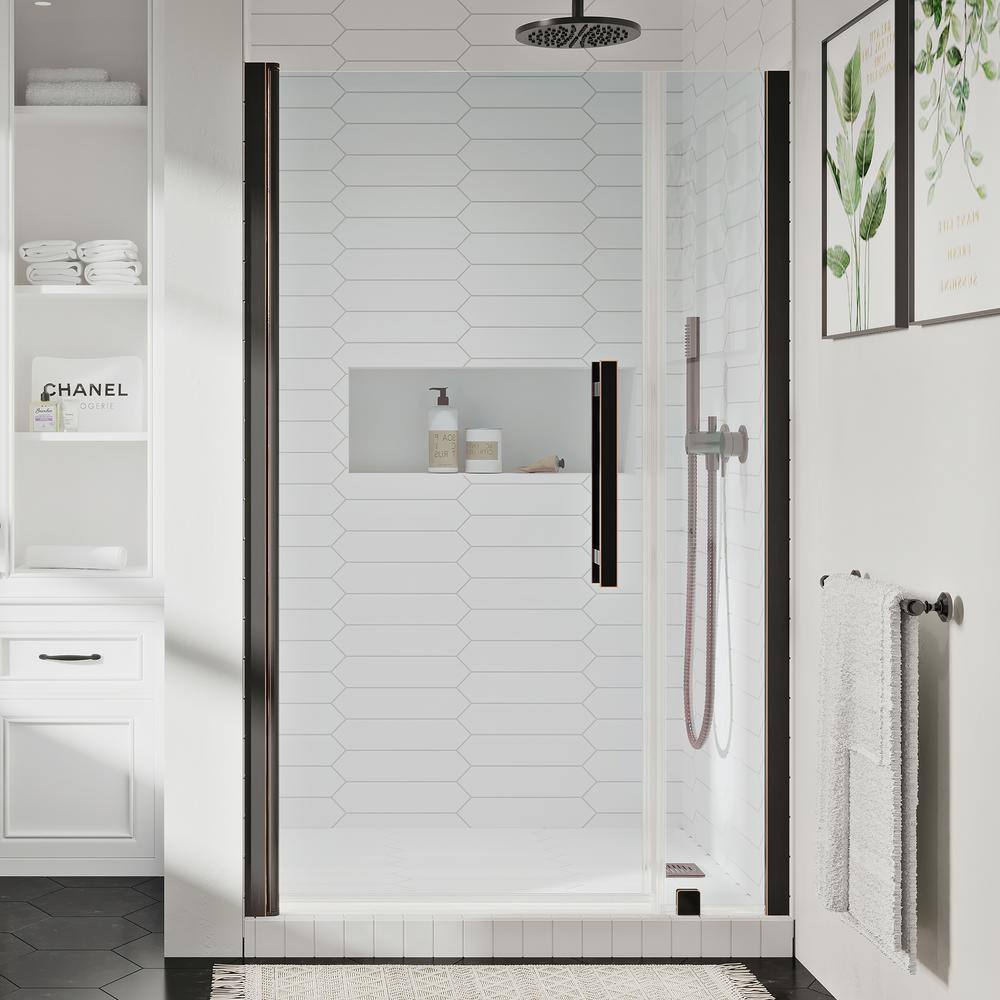 Pasadena 35" x 72" Frameless Shower Kit with Bronze Finish