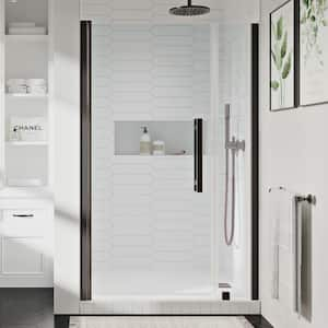 Pasadena 43-3/8 in. W x 72 in. H Pivot Frameless Shower Door in Oil Rubbed Bronze