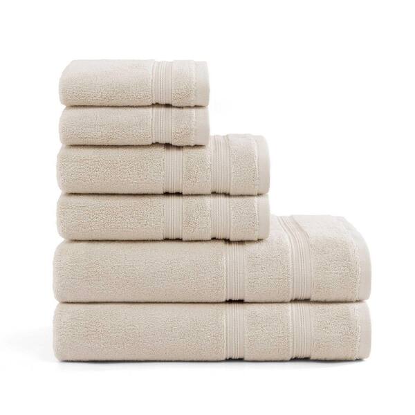 Tommy Hilfiger Harborside Wheat Beige 6-Piece Terry Cotton Towel Set