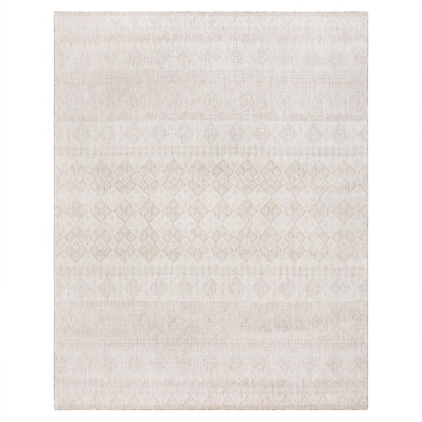 Gertmenian Tropea Darcy Beige 8 ft. x 10 ft. Global Indoor/Outdoor Area Rug