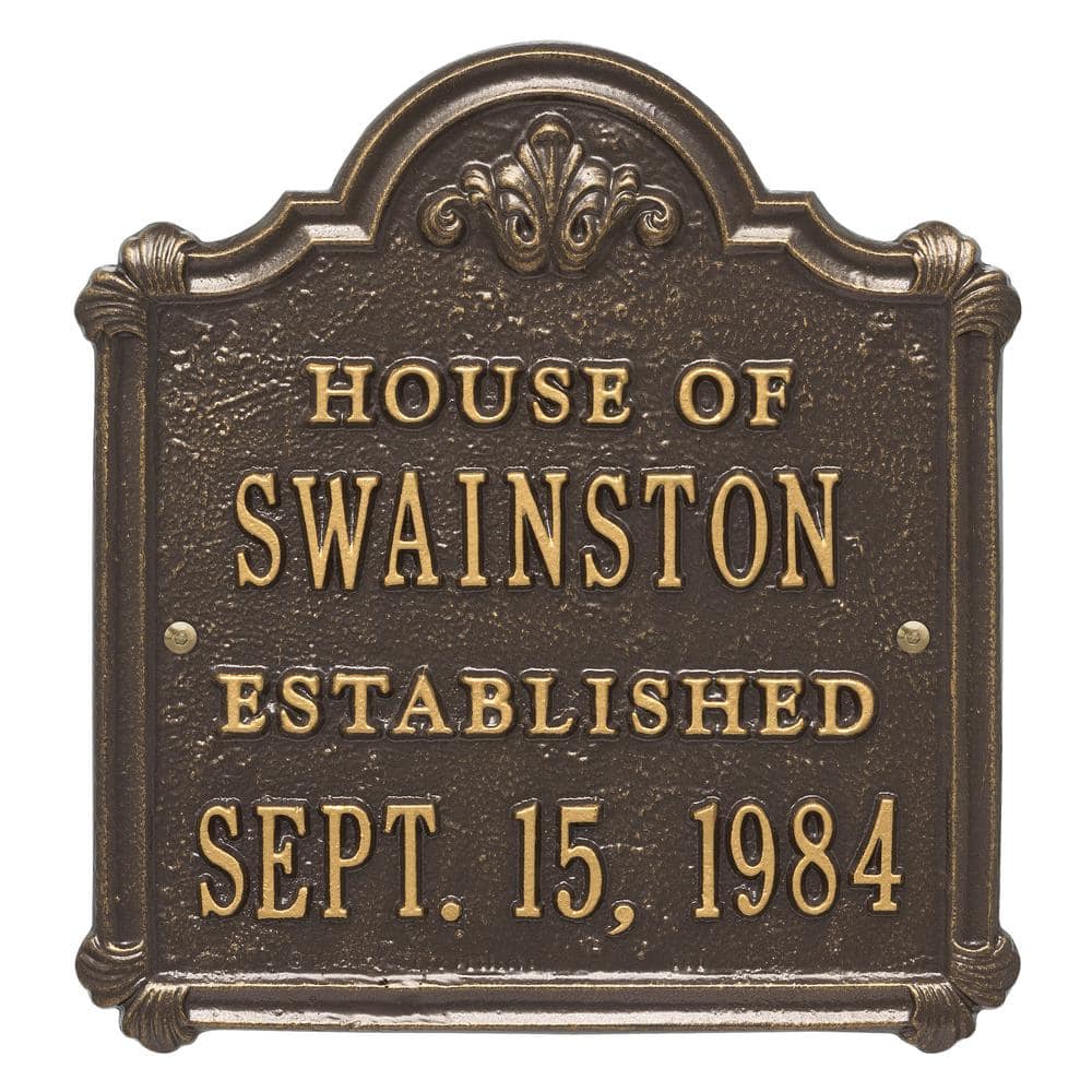 Chatham Anniversary Wedding Personalized Plaque, Bronze/Gold price history on PriceWatchPro