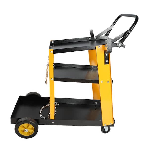 Multi Function 3 tier Welding Cart. gas bottle and accessory storage for Tig Mig Welder and Plasma Cutter