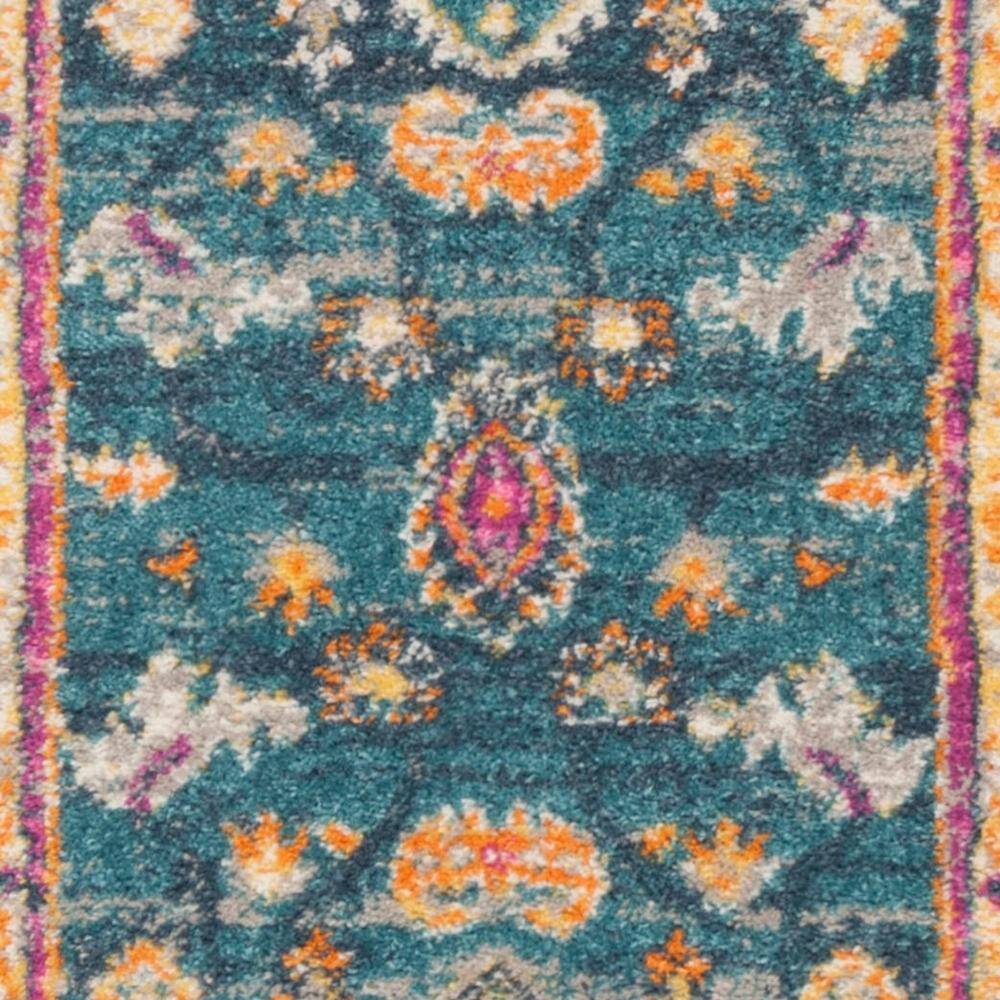 Reversible Hand-Knotted Easy Care Blue Runner Rug 2'3" X 10'
