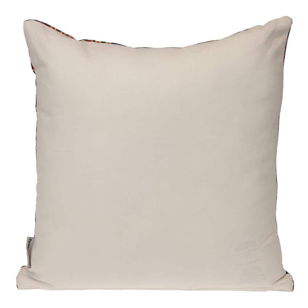 Multicolor Tapestry 18" x 18" Square Cotton Throw Pillow
