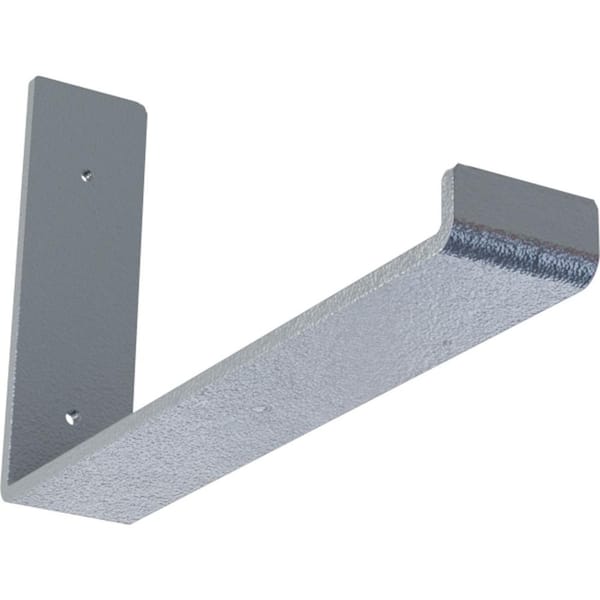 Ekena Millwork 2 in. x 7 in. x 12 in. Hammered Light Blue Steel Hanging Shelf Bracket