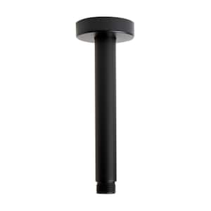 6 in. Wall Mount Shower Arm in Black Matte