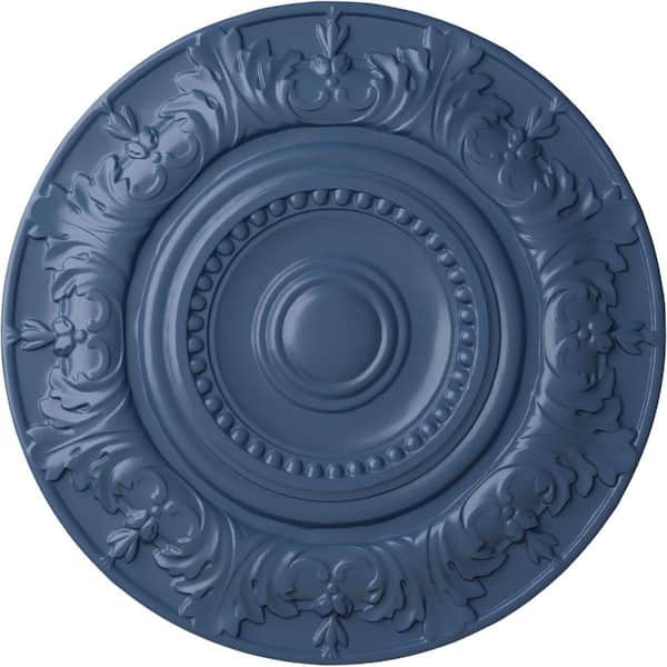 Ekena Millwork 20-7/8" x 1-1/4" Biddix Urethane Ceiling Medallion (Fits Canopies upto 7-1/2"), Hand-Painted Americana