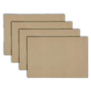 Florence 18 in. x 12 in. Gold and Silver Reversible Vegan Leather Wipe Clean Placemat Set of 4