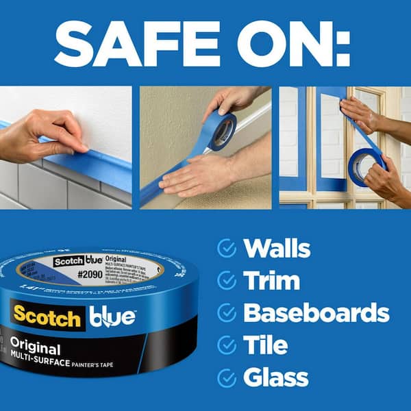CWC Painters Tape - 14 Day, 5.2 mil, 2" x 60 yds, Blue (Pack