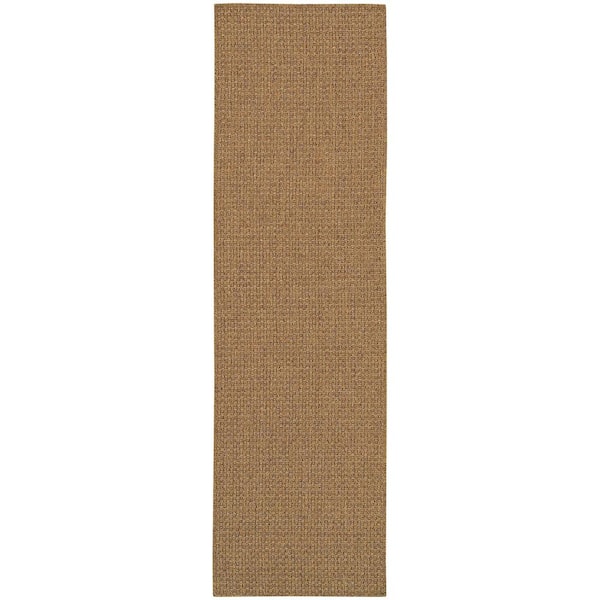 Home Decorators Collection Sanibel Dark Natural 2 ft. x 8 ft. Indoor/Outdoor Patio Runner Rug