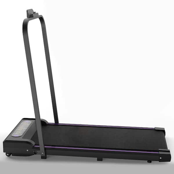 2.5 HP Black Metal Portable 2-in-1 Under Desk Electric Treadmill with LED Display and Remote Control