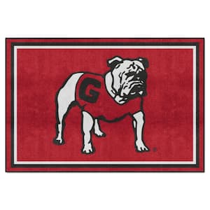 Georgia Bulldogs Red 5 ft. x 8 ft. Plush Area Rug