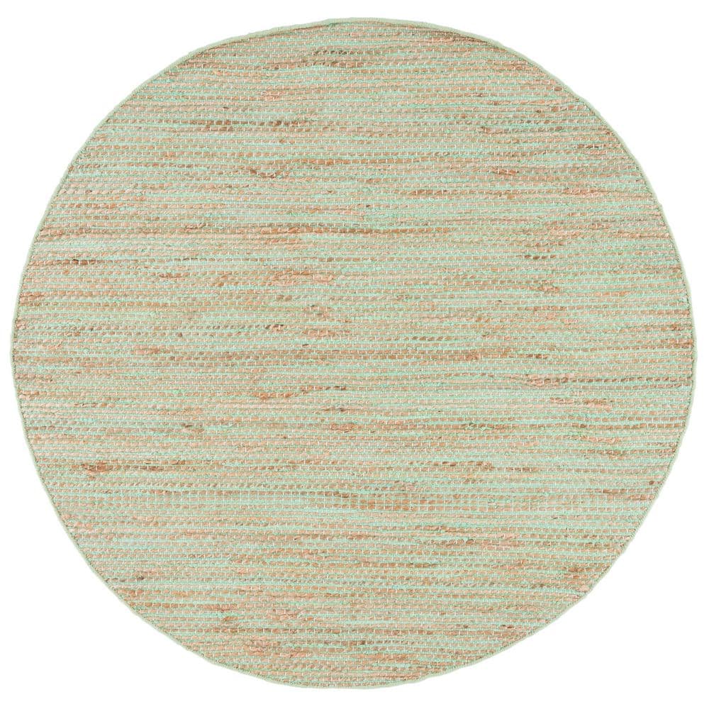 Cape Cod 6 ft. x 6 ft. Green/Natural Abstract Distressed Round Area Rug price history on PriceWatchPro