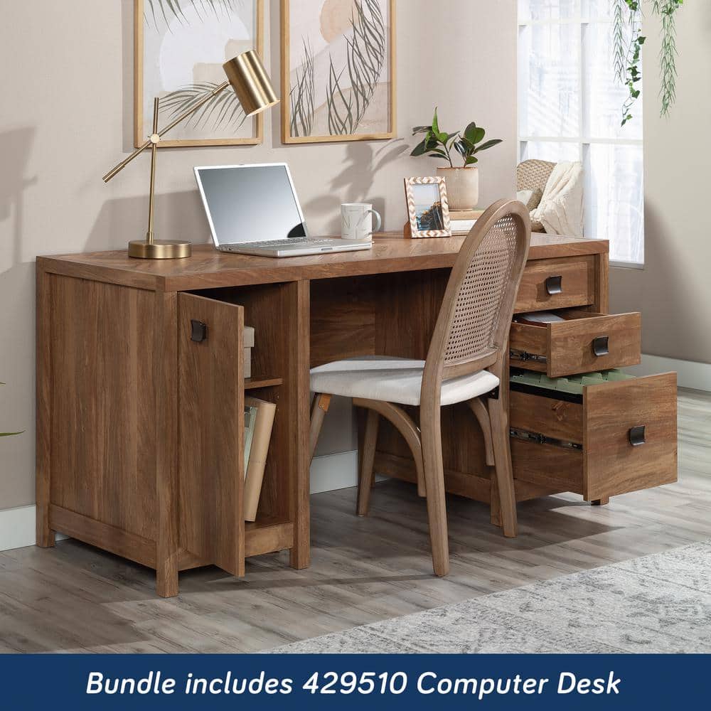 Sindoori Mango Wood Computer Desk with Hutch and Drawers
