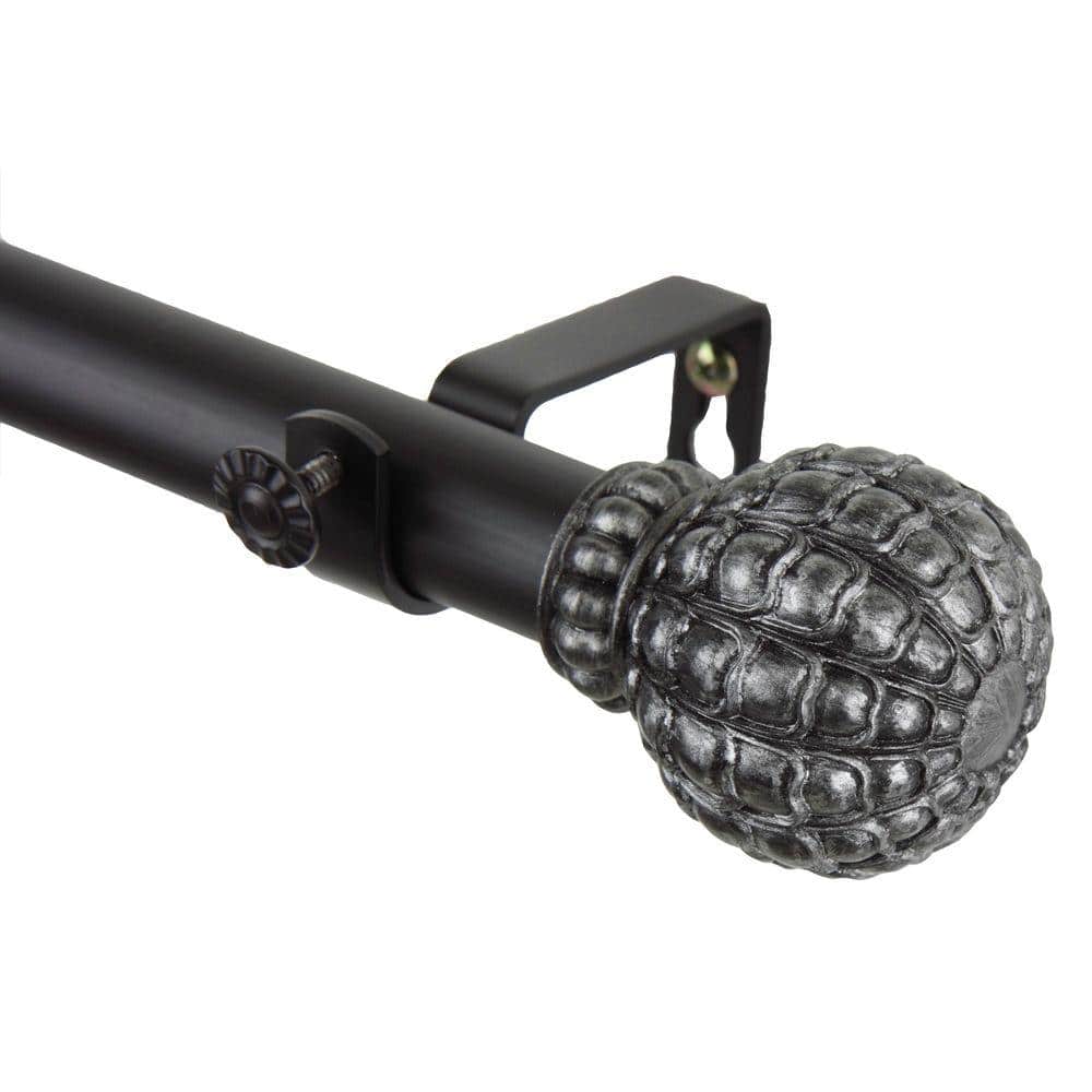 66 in. - 120 in. 1 in. Pod Single Curtain Rod Set in Black price history on PriceWatchPro