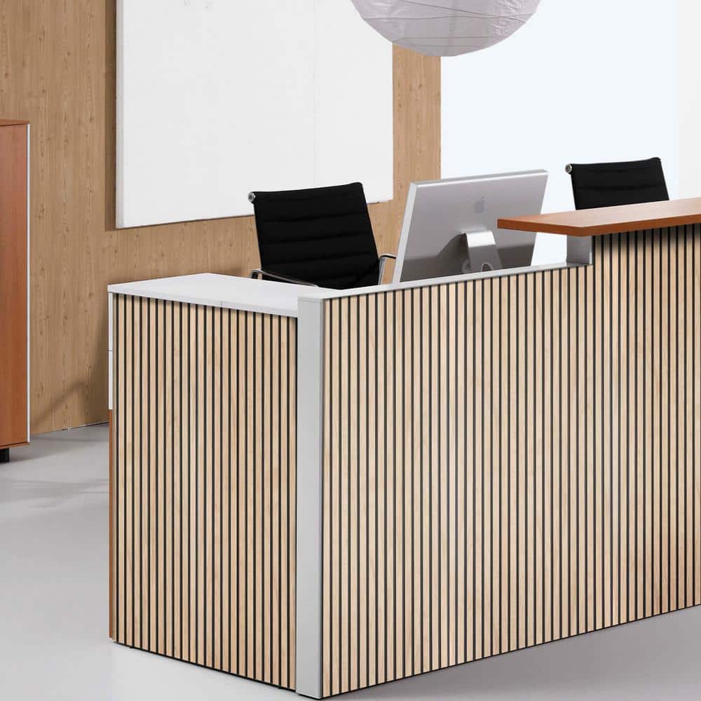 Maple 94.5" x 12" Polystyrene 3D Wood Slat Wall Panels