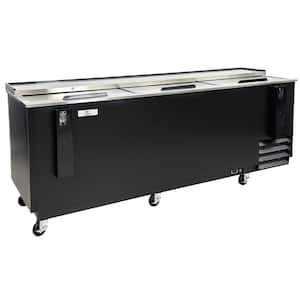 95.2 in. 26.6 cu. ft. Commercial Top Loading Back Bar Beer Bottle Cooler Black