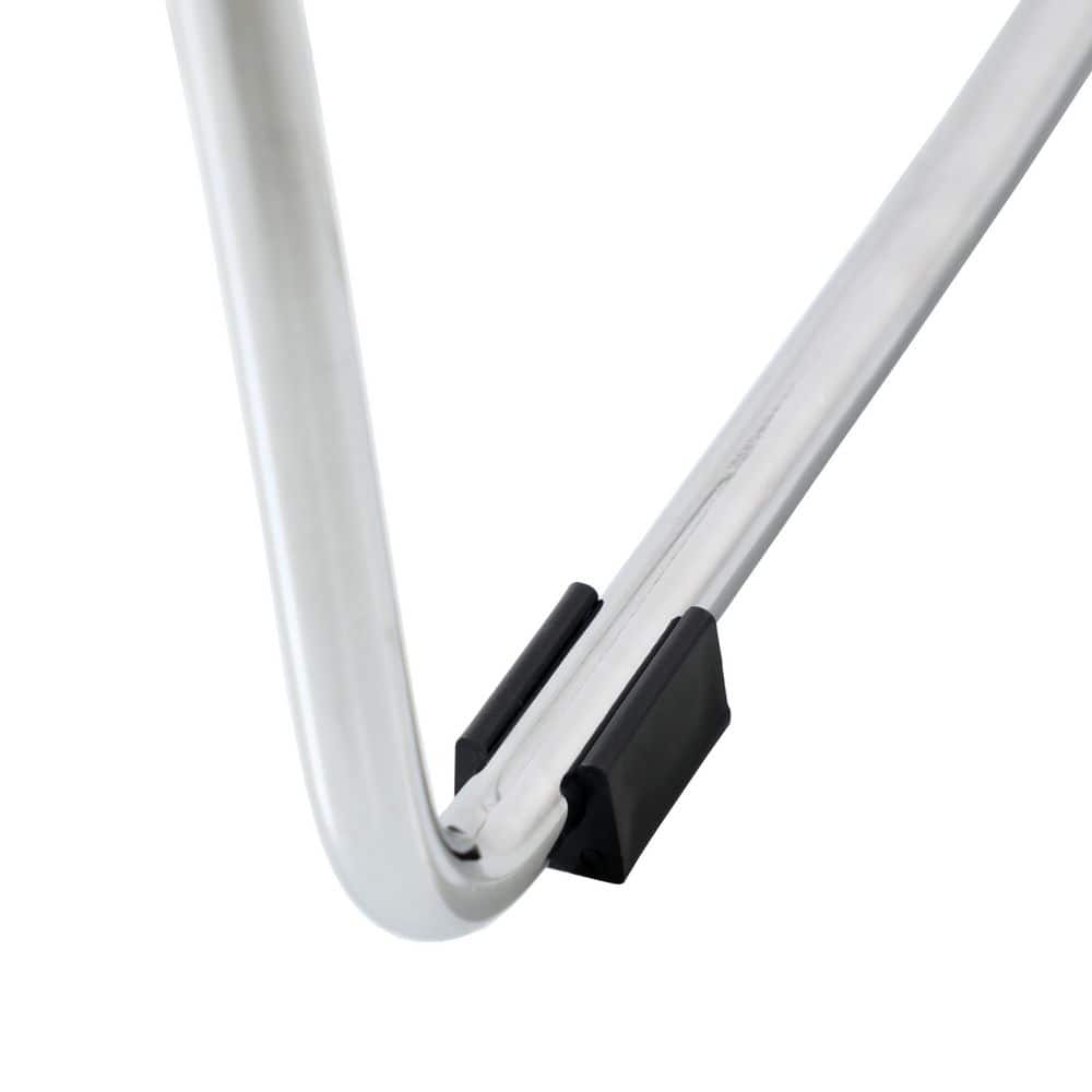 Melrose Natural Wood Saddle Style Bar Stool with Chrome Base