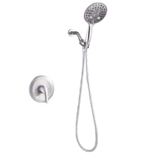 4-Spray Wall Mount Handheld Shower Head 1.8 GPM in Brushed Nickel 4-Spray Intuition 2-in-1 Dual Handheld Shower w/Hose