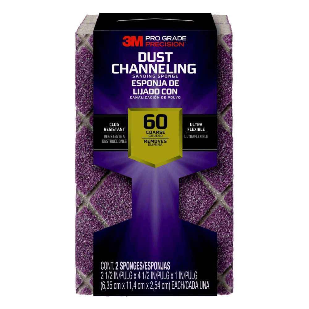 Pro Grade Precision 4-1/2 in. x 2-1/2 in. x 1 in. 60-Grit Coarse Dust Chann